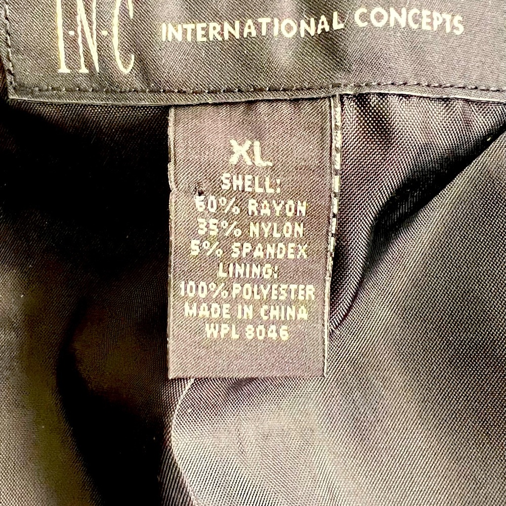 INC International Concepts Black Jacket w Flirty Gathered Edges Size XL - Picture 2 of 7